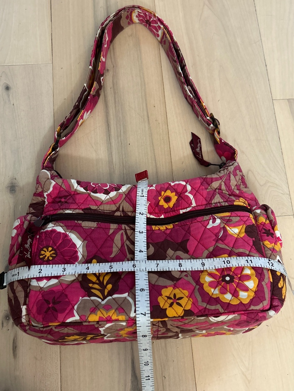Vera Bradley Pink Floral Quilted Crossbody Shoulder Bag Multicolor Pattern - Picture 3 of 11
